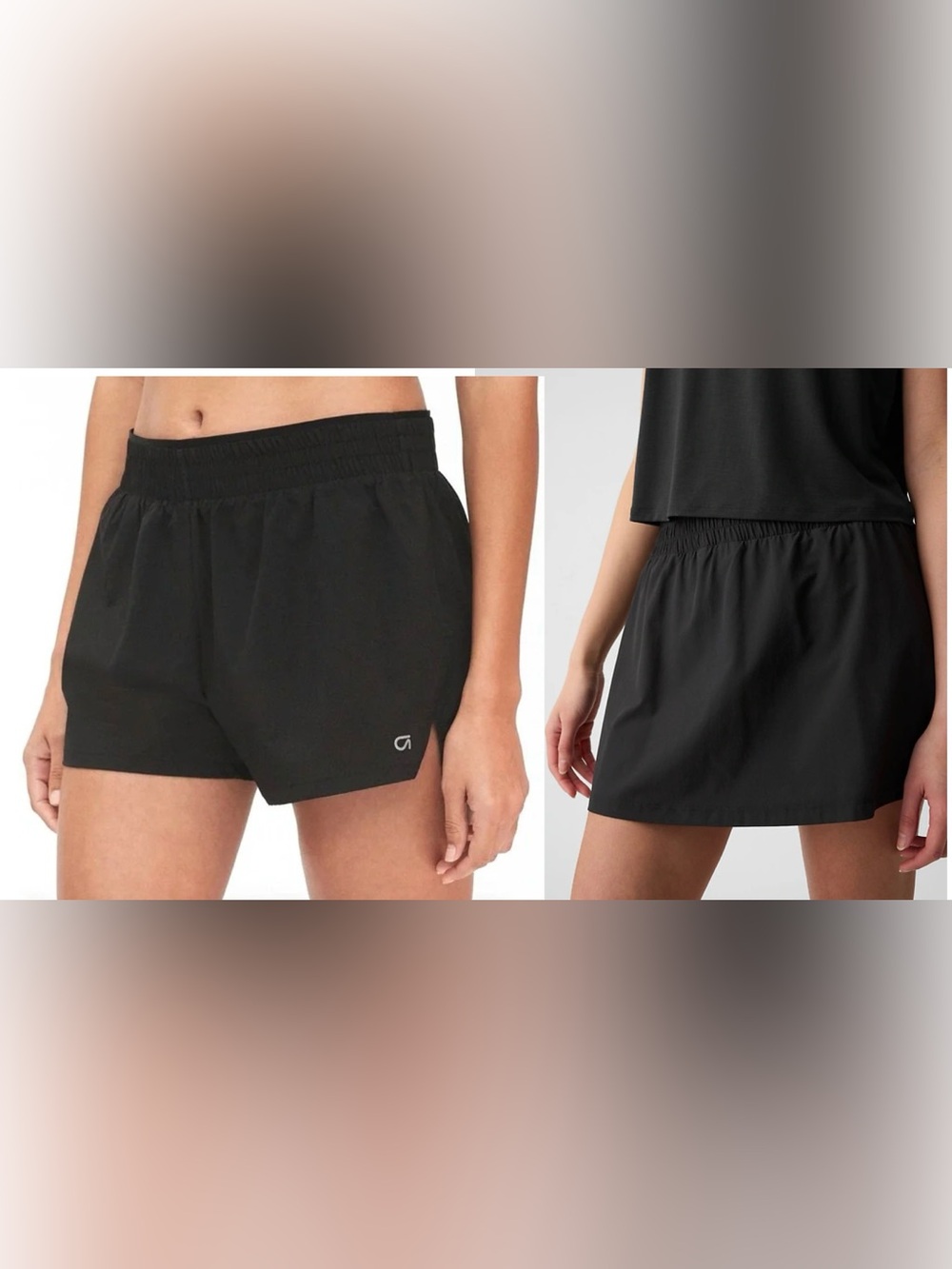 Gap Fit *2 Piece Set* Sky High Rise Runaround Skort & Running Shorts in Black